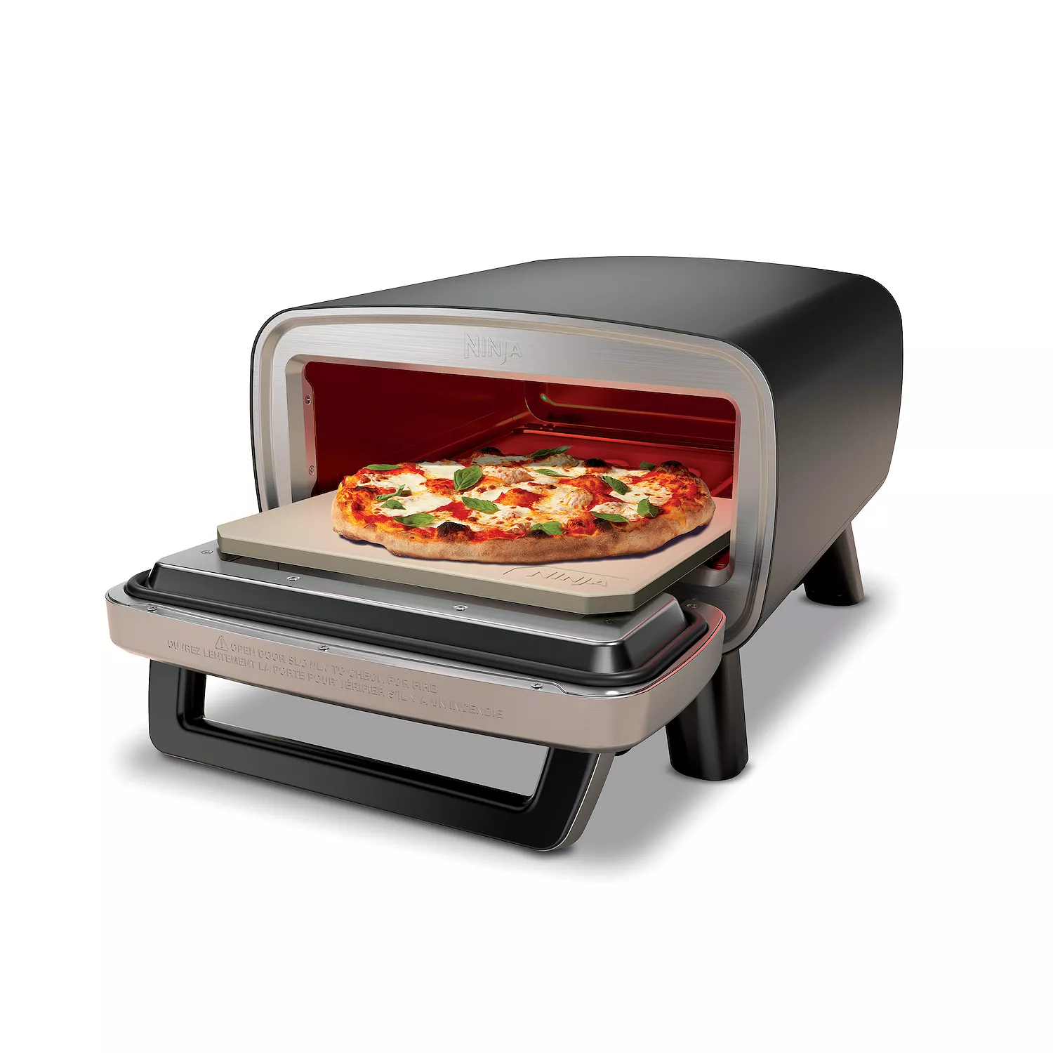 Ninja Artisan Electric Outdoor Pizza Oven with Stone, Gray, MO201