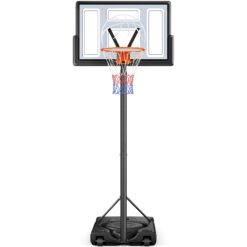 Yohood Basketball Hoop Outdoor 10ft Adjustable, Portable Basketball Hoop Goal System