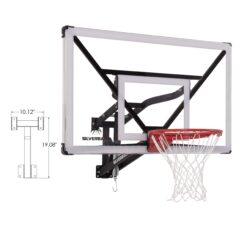 Silverback NXT 54" Wall Mounted Basketball Hoop, Indoor / Outdoor Basketball Hoop with QuickPlay Design