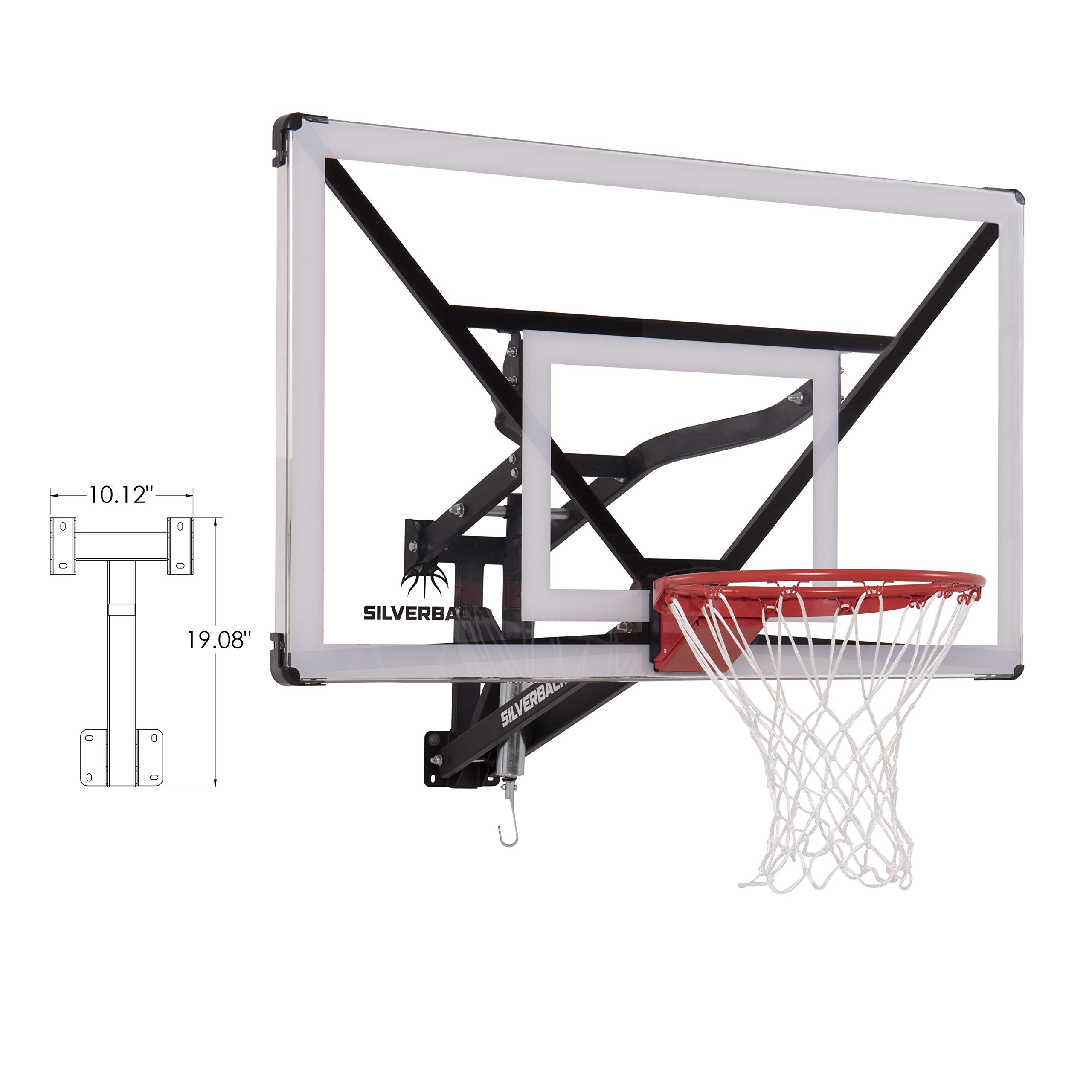 Silverback NXT 54" Wall Mounted Basketball Hoop, Indoor / Outdoor Basketball Hoop with QuickPlay Design