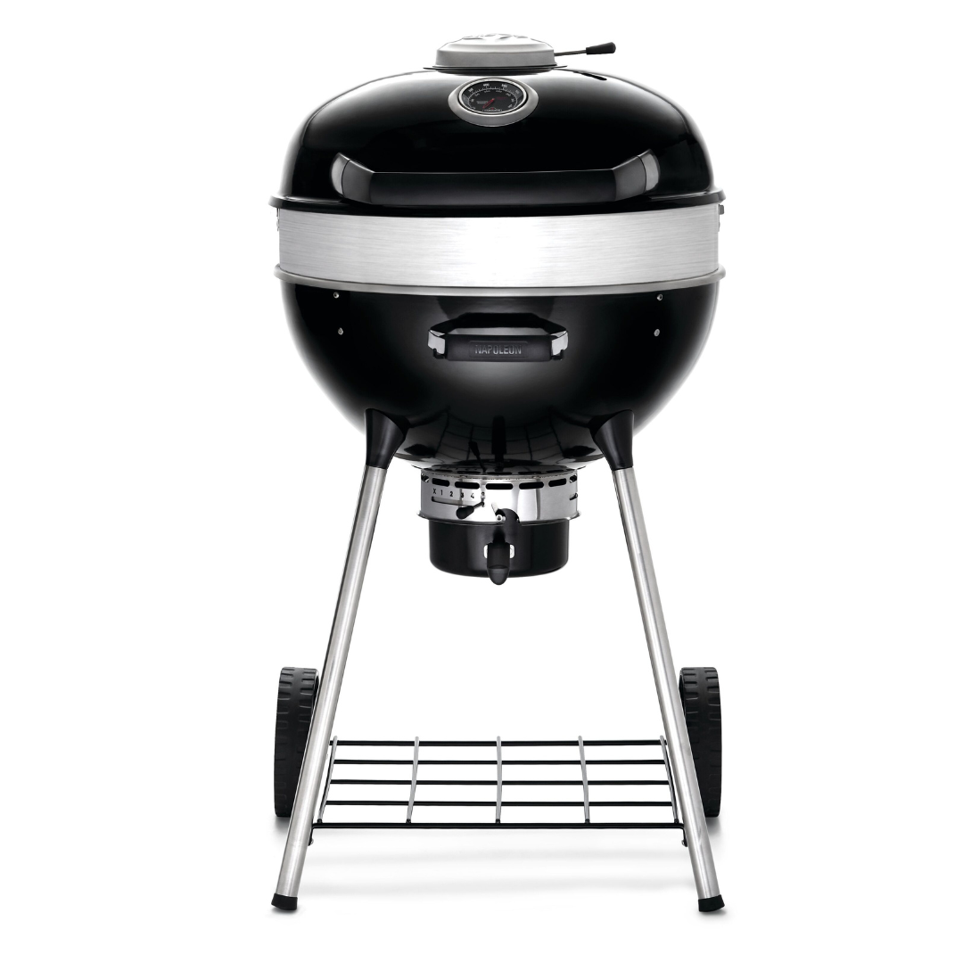 NAPOLEON PRO22 Leg Series 21.5-in W Black/Porcelain Kettle Charcoal Grill