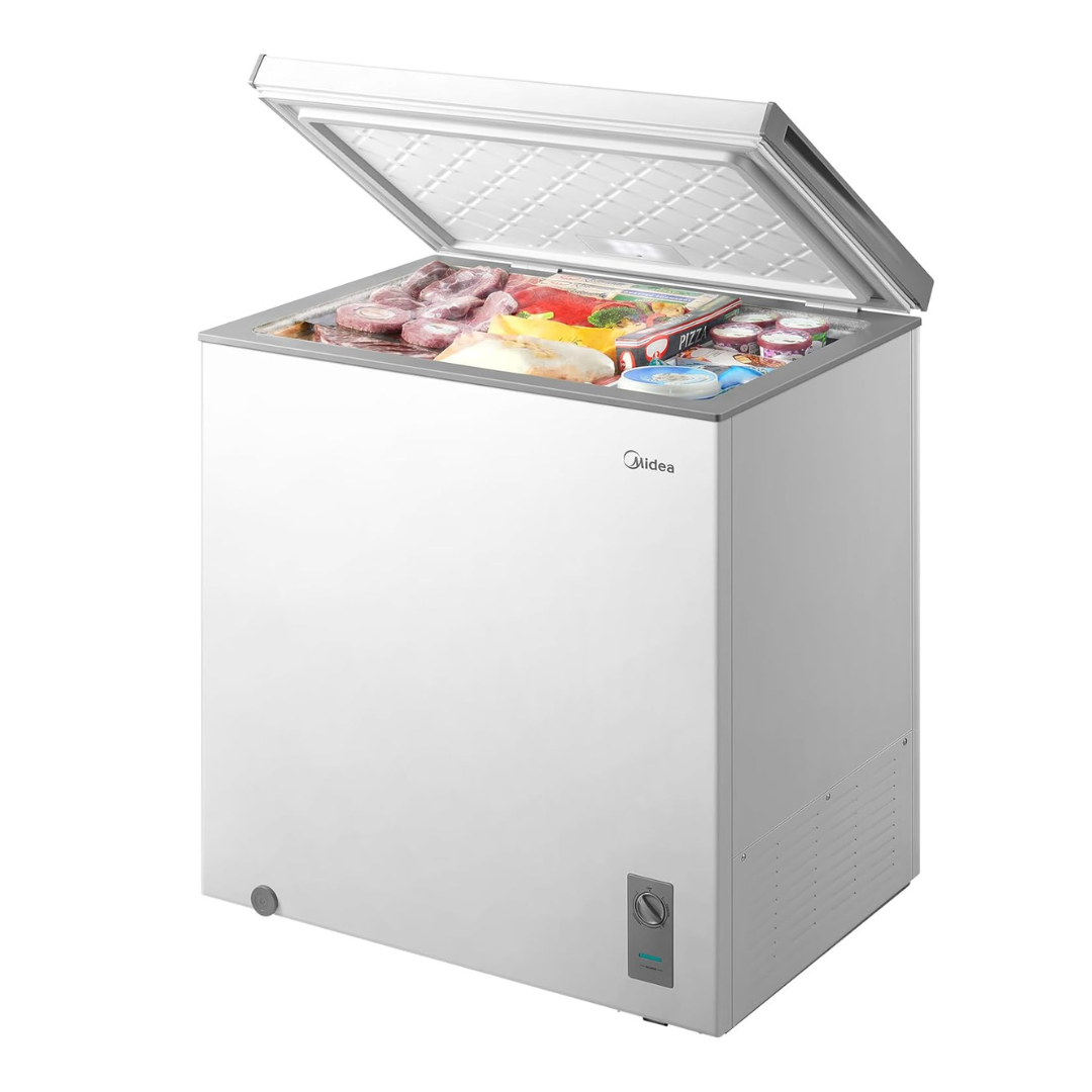 Midea MERC07C4BAWW Chest Freezer, 7.0 Cubic Feet Freezer, White