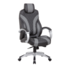 Boss Office Products Black/Grey Contemporary Ergonomic Adjustable Height Swivel Vinyl Executive Chair