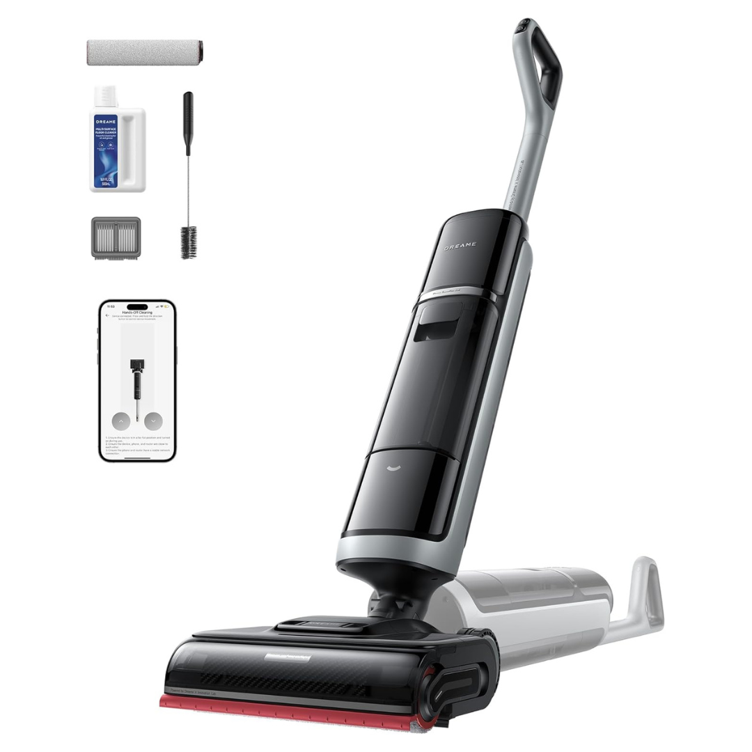 DREAME H15 Pro Heat Wet Dry Vacuum Cleaner, 185°F Hot Water Floor Cleaning, Cordless Vacuum Mop