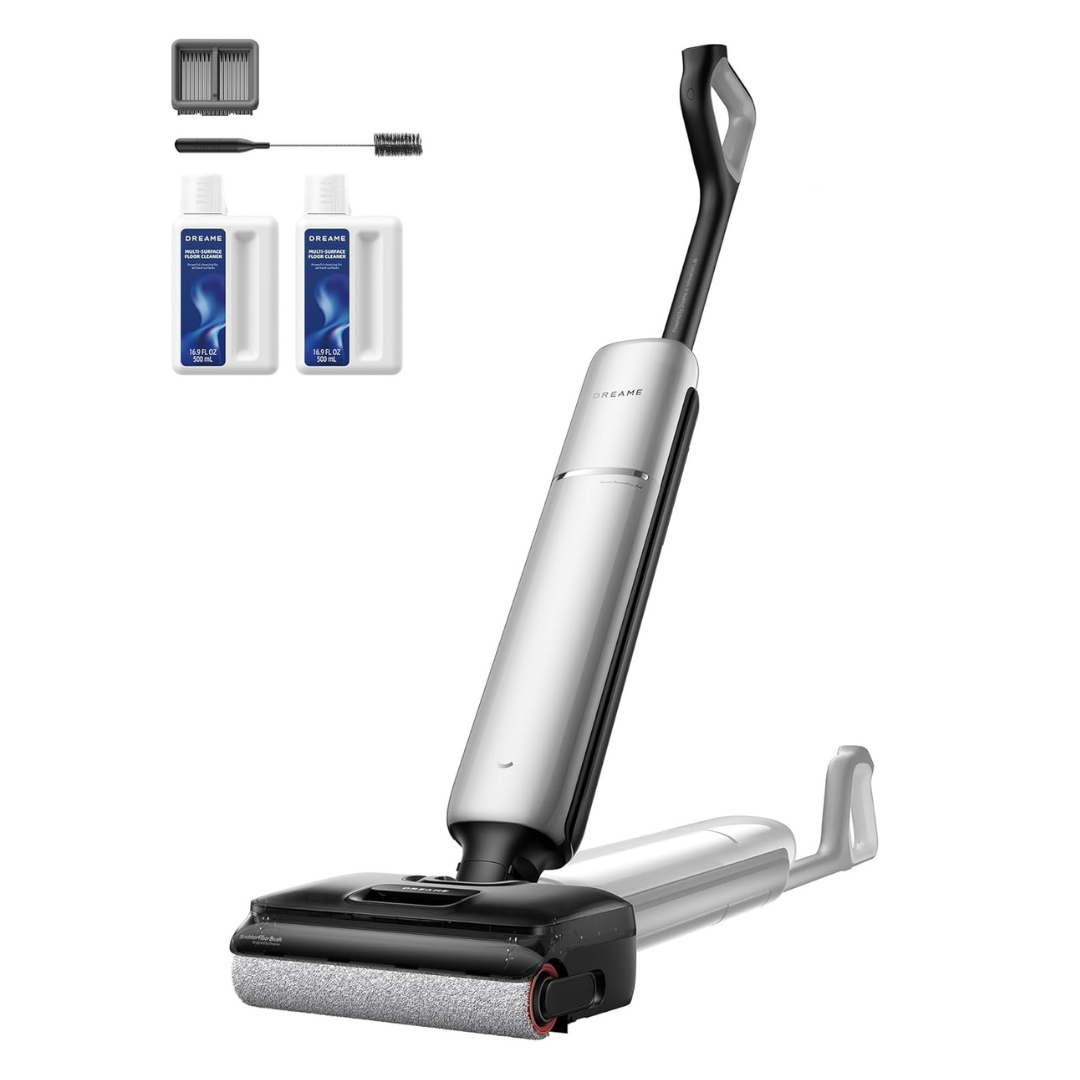 DREAME Aero Pro Wet Dry Vacuum Mop, Ultra-Slim with Hot Self-Cleaning/Self-Drying, 0 Hair Tangle Great