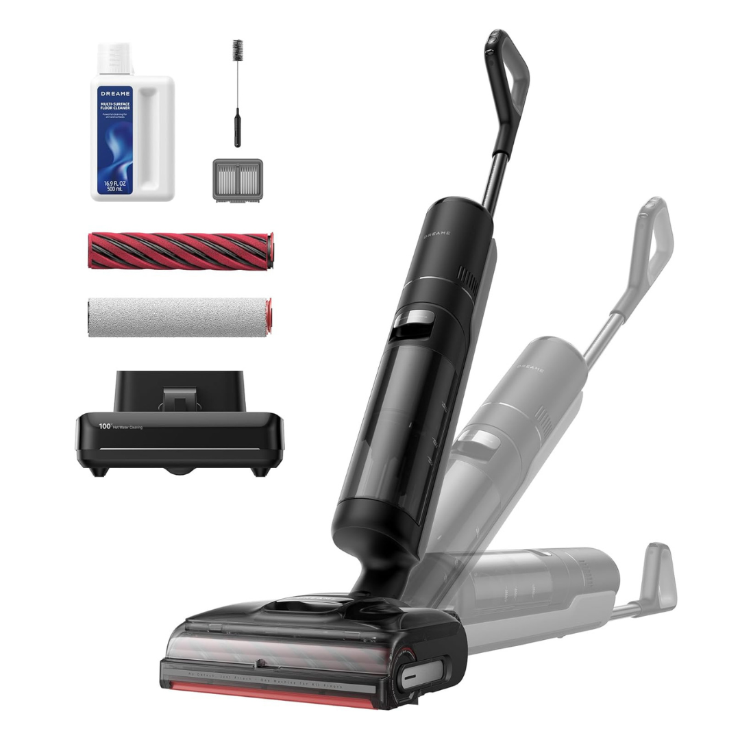 DREAME H15 Pro CarpetFlex Cordless Vacuum Mop, Wet Dry Vacuum Cleaner with Dual Brushes