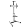 Mount-It! Traditional Silver 36-in W TV stand Integrated TV Mount ( Accommodates TVs up to 70-in )