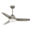 Casablanca Wisp 44-in Painted Pewter with Painted Pewter Blades LED Ceiling Fan With Light and Remote Control Included 3 -Blade