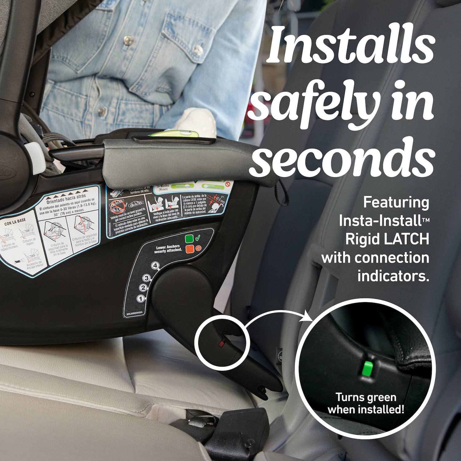 Graco GoMax Baseless Infant Car Seat with Insta-Install Rigid LATCH