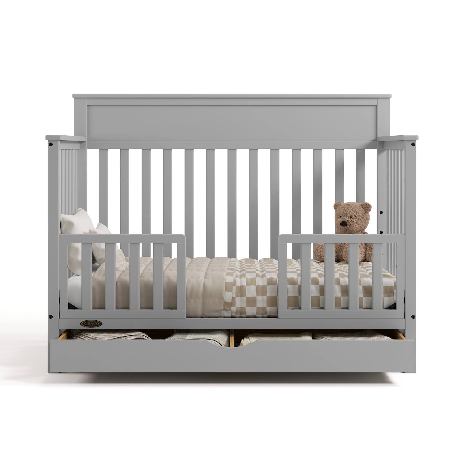 Graco Shiloh Convertible Crib with Drawer - Pebble Gray