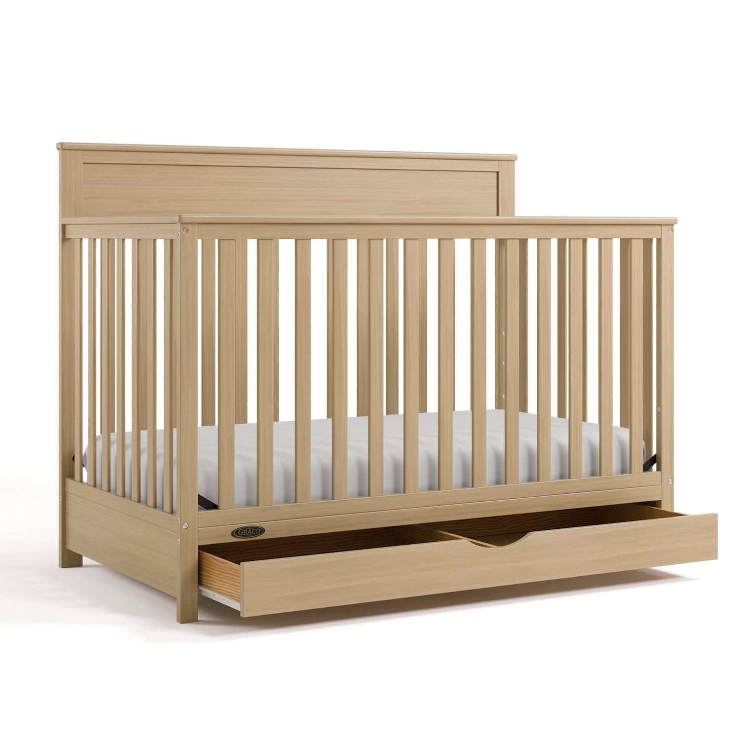 Graco Shiloh Convertible Crib with Drawer - Driftwood
