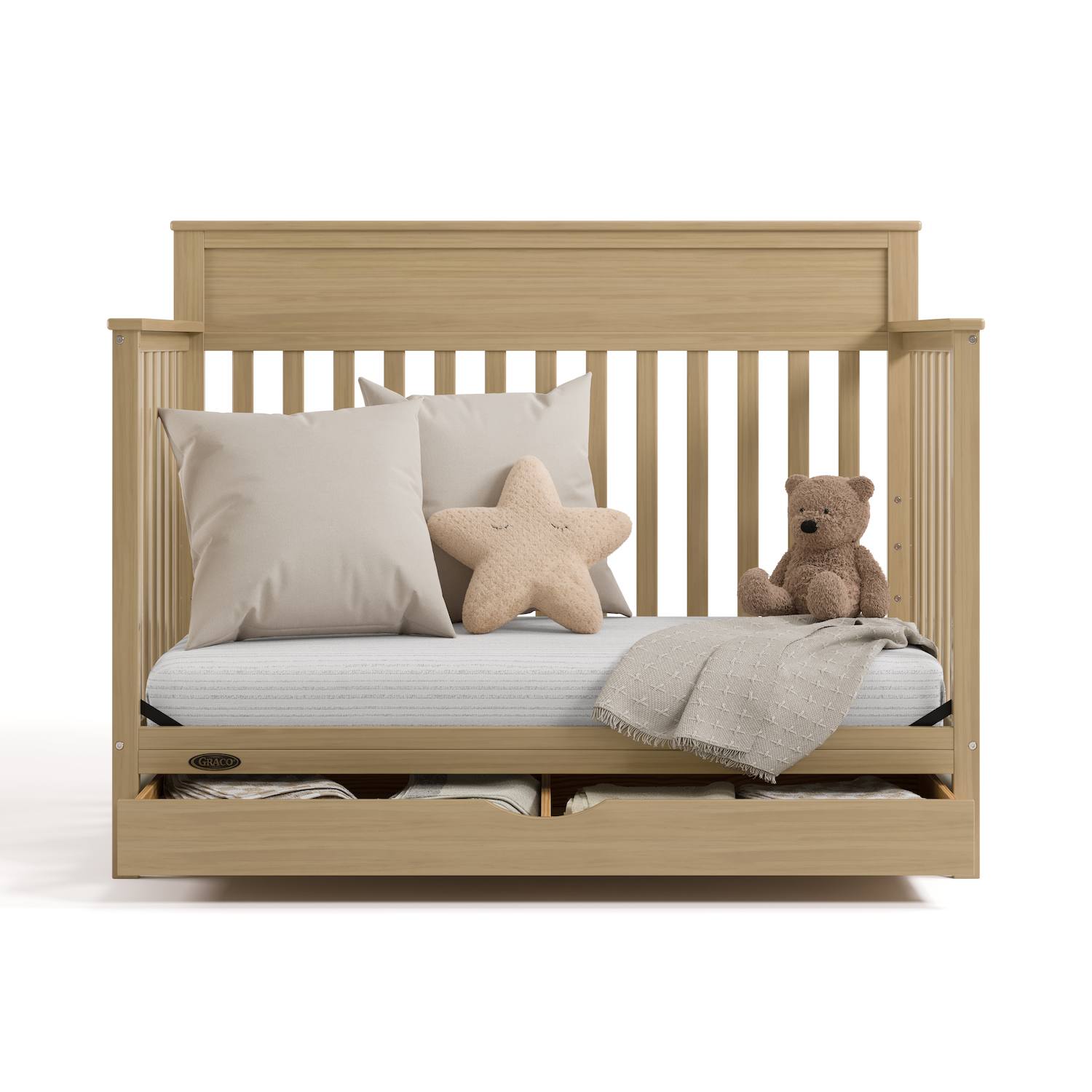 Graco Shiloh Convertible Crib with Drawer - Driftwood