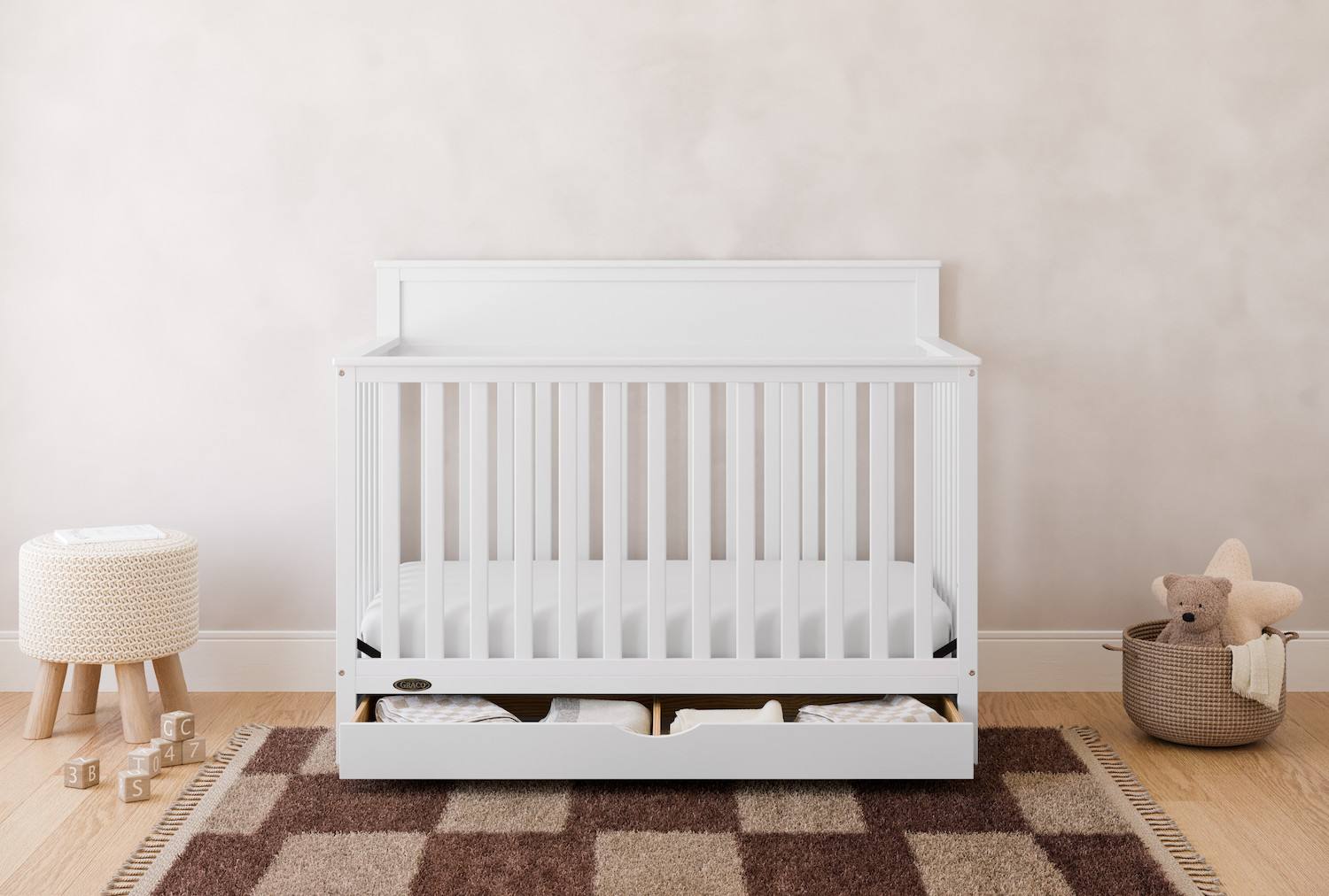 Graco Shiloh Convertible Crib with Drawer - White