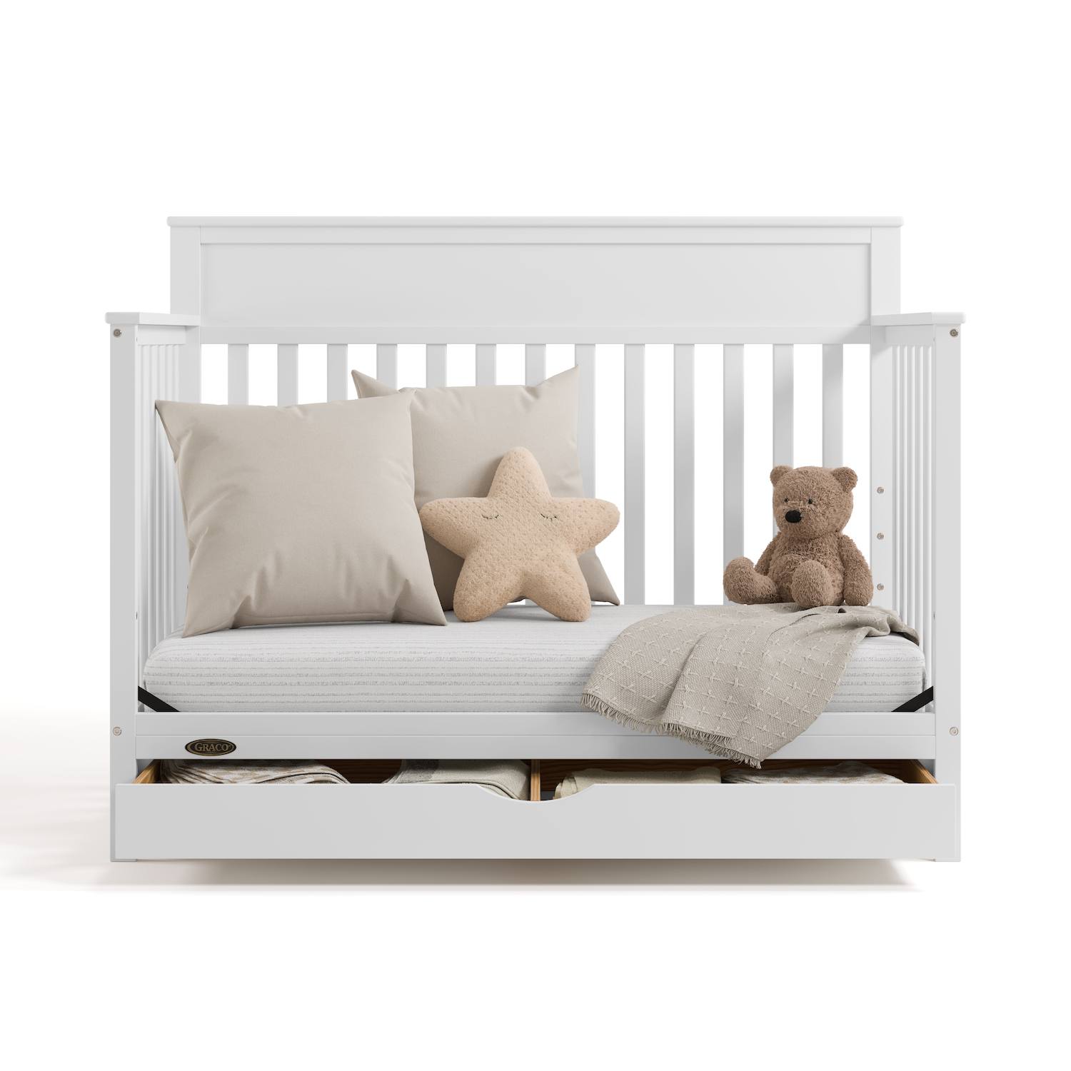 Graco Shiloh Convertible Crib with Drawer - White