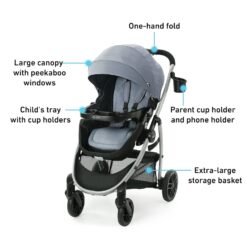 Graco Modes Pramette 3-in-1 Travel System - Lilac Mod