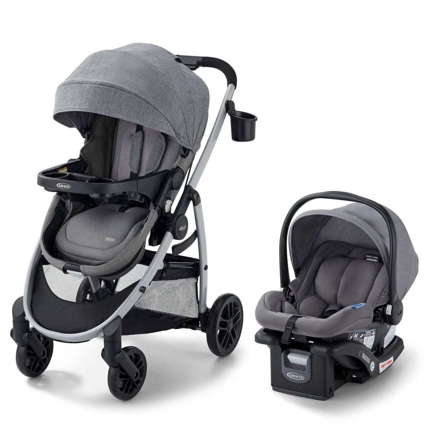 Graco Modes Pramette 3-in-1 Travel System - Gray