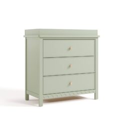 Graco Sasha 3-Drawer Chest Dresser with Changing Topper - Sage