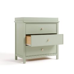 Graco Sasha 3-Drawer Chest Dresser with Changing Topper - Sage