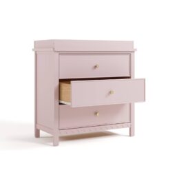 Graco Sasha 3-Drawer Chest Dresser with Changing Topper - Blush