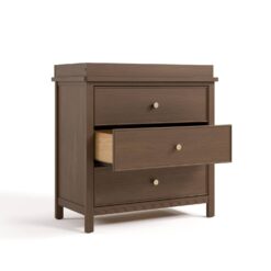 Graco Sasha 3-Drawer Chest Dresser with Changing Topper - Hazelnut