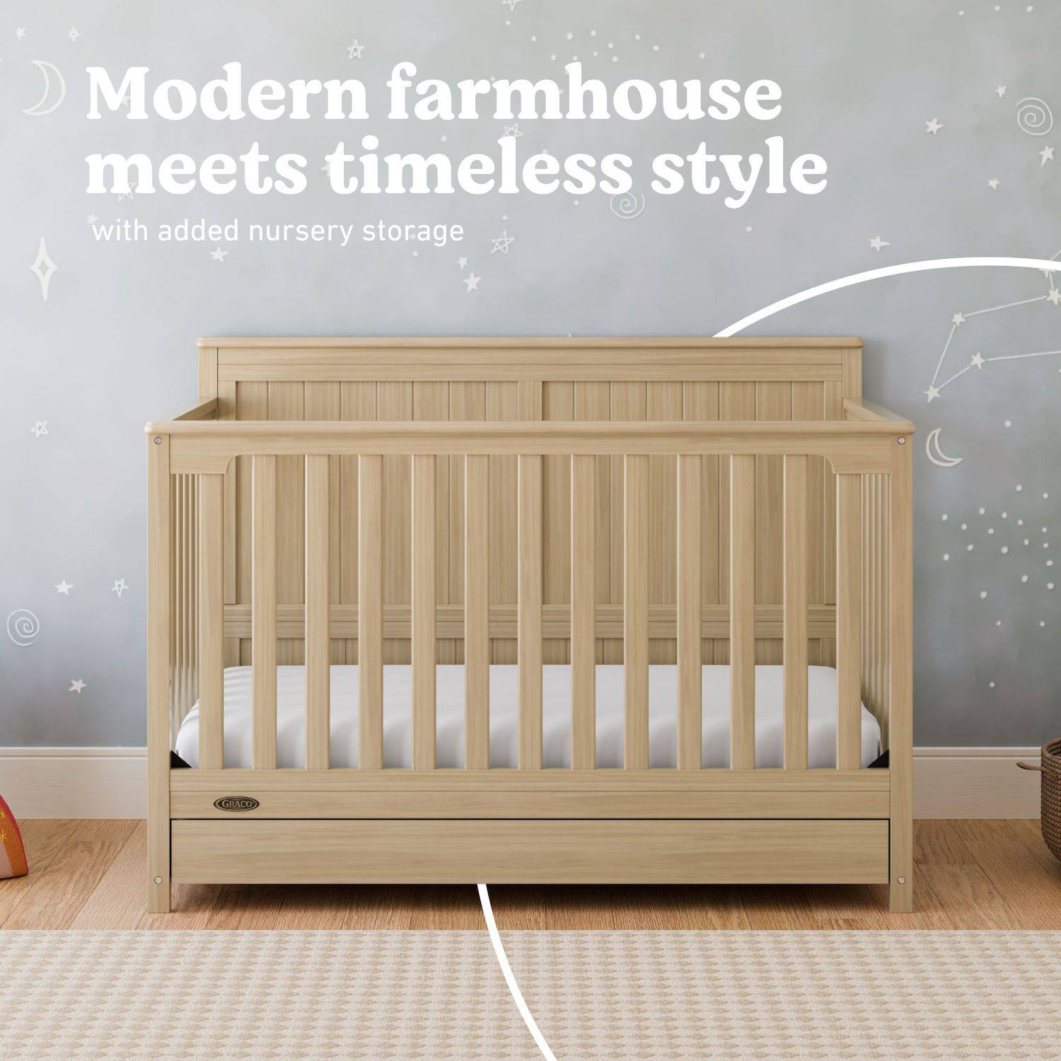 Graco Hadley Convertible Crib - Pebble Gray