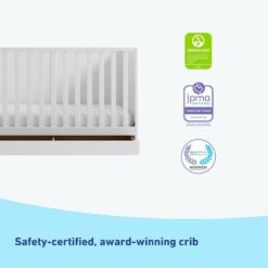 Graco Theo 3-in-1 Convertible Crib with Drawer - White