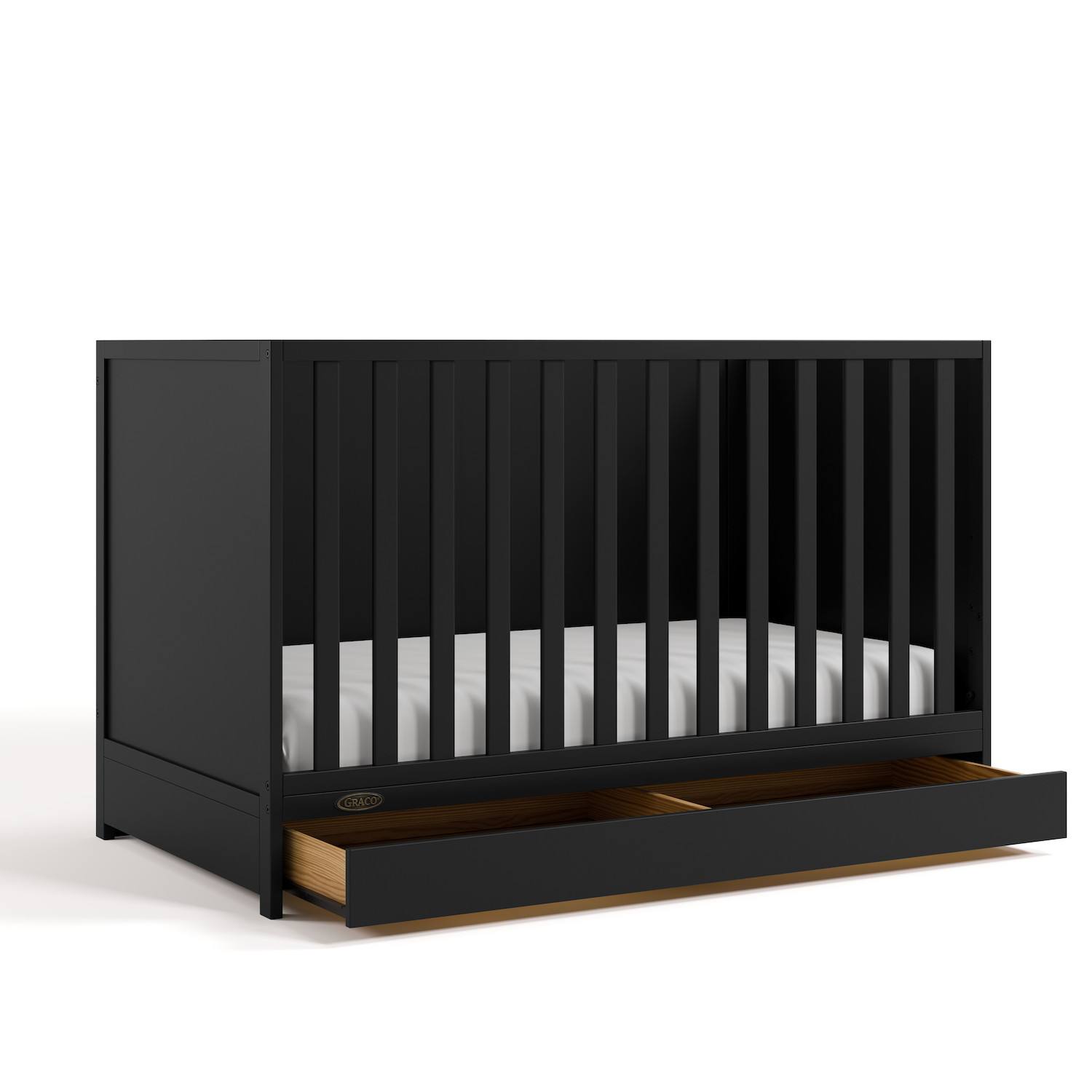 Graco Theo 3-in-1 Convertible Crib with Drawer - Black