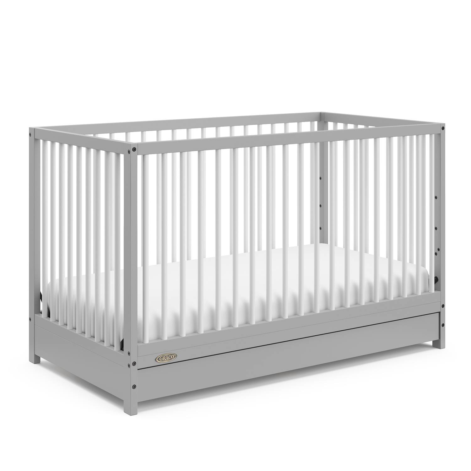 Graco Teddi 5-in-1 Convertible Crib with Drawer - Gray