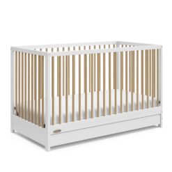 Graco Teddi 5-in-1 Convertible Crib with Drawer - White Driftwood