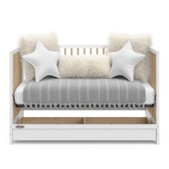 Graco Teddi 5-in-1 Convertible Crib with Drawer - White Driftwood