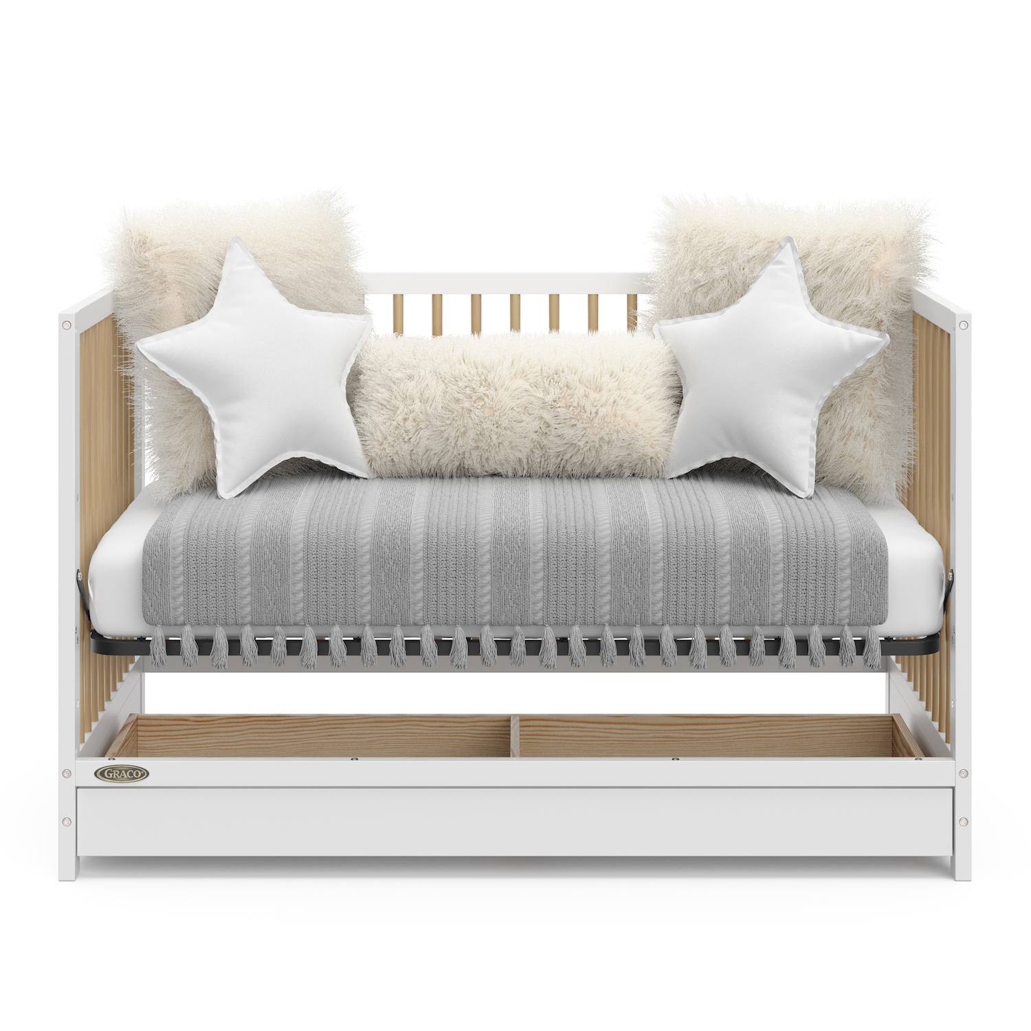 Graco Teddi 5-in-1 Convertible Crib with Drawer - White Driftwood