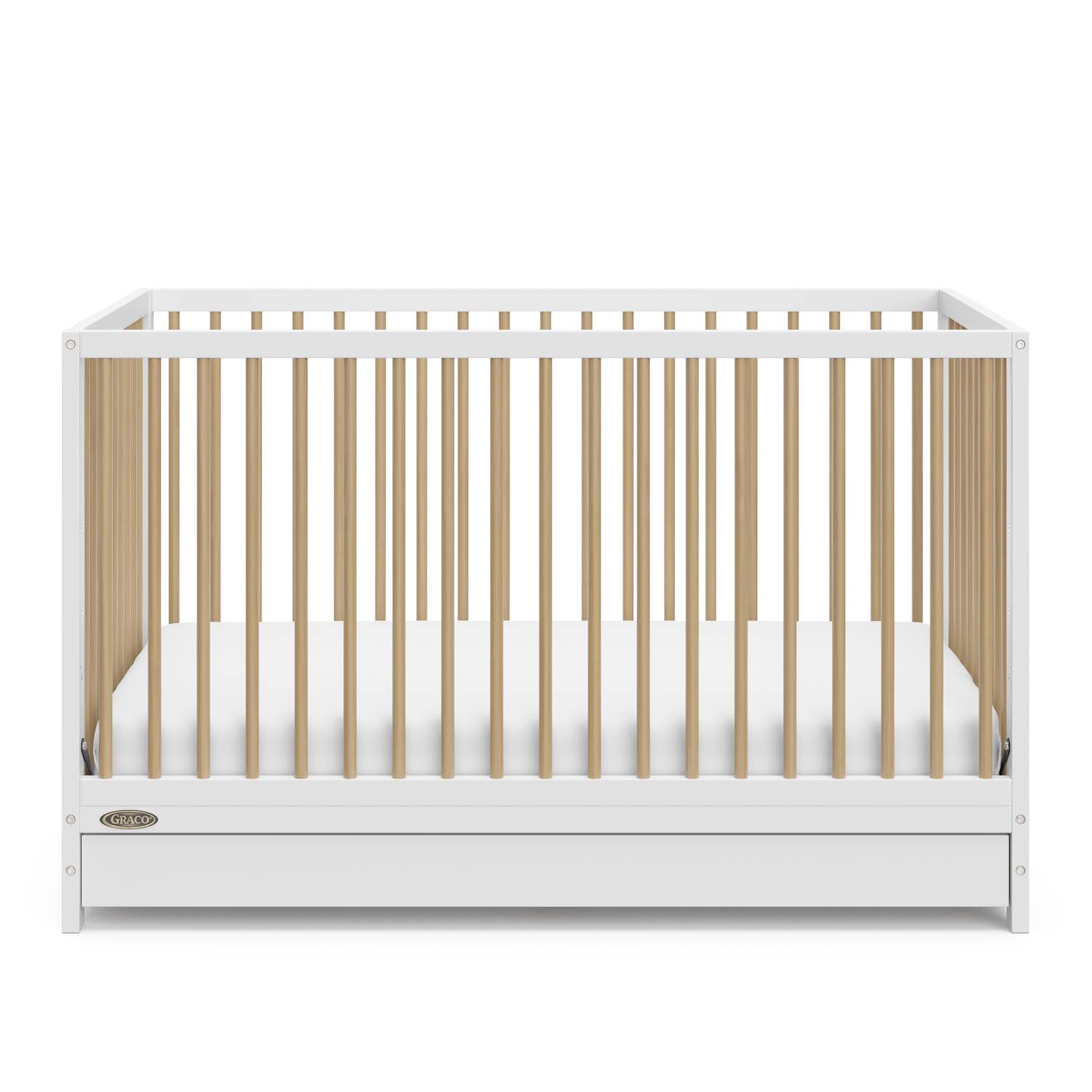 Graco Teddi 5-in-1 Convertible Crib with Drawer - White Driftwood