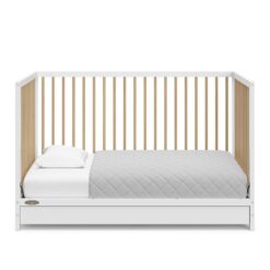 Graco Teddi 5-in-1 Convertible Crib with Drawer - White Driftwood