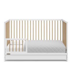 Graco Teddi 5-in-1 Convertible Crib with Drawer - White Driftwood