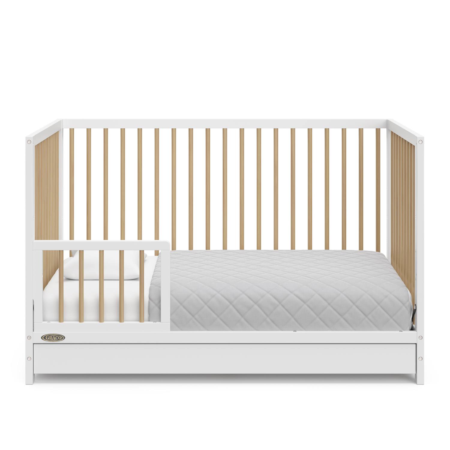 Graco Teddi 5-in-1 Convertible Crib with Drawer - White Driftwood