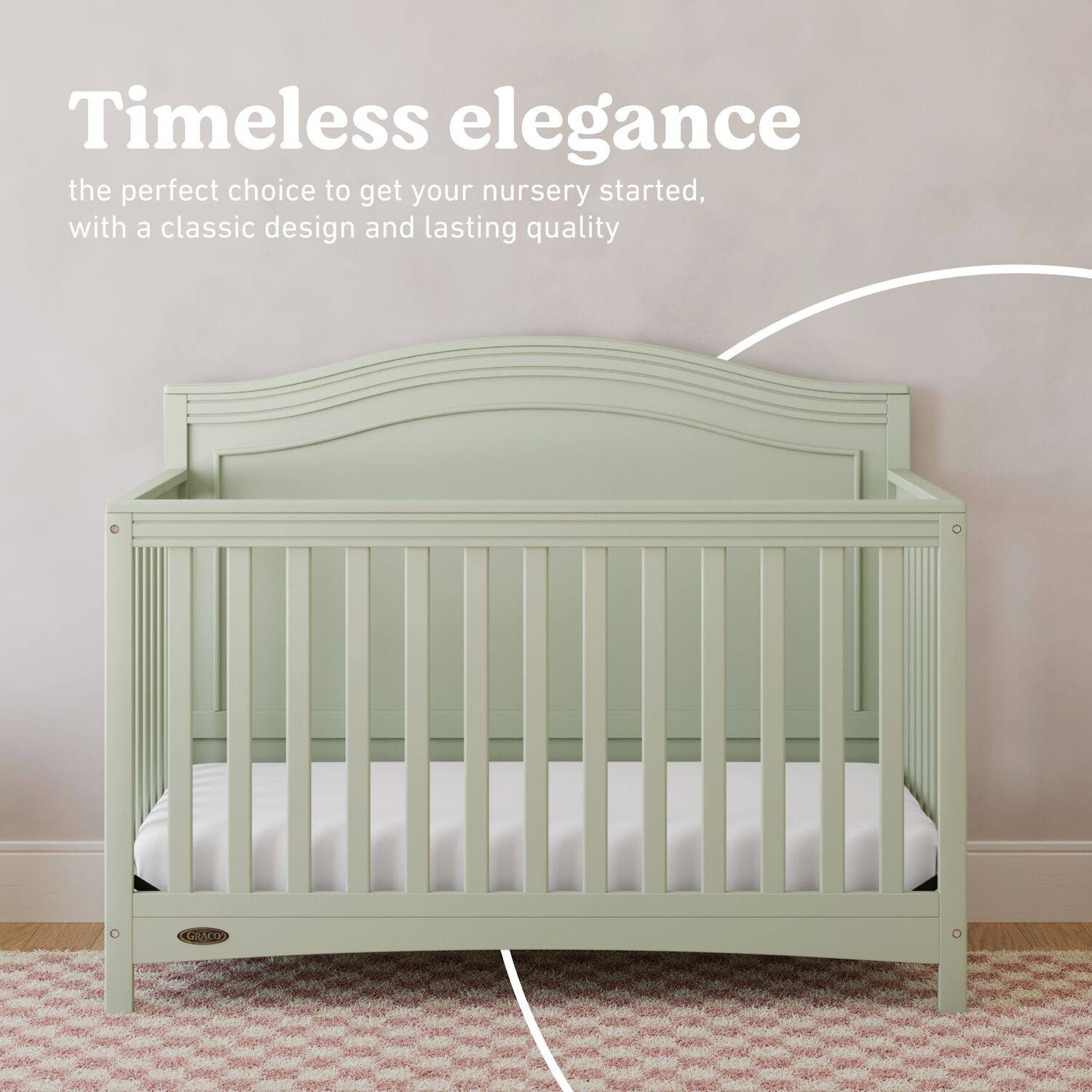 Graco Paris 4-in-1 Convertible Crib - Sage
