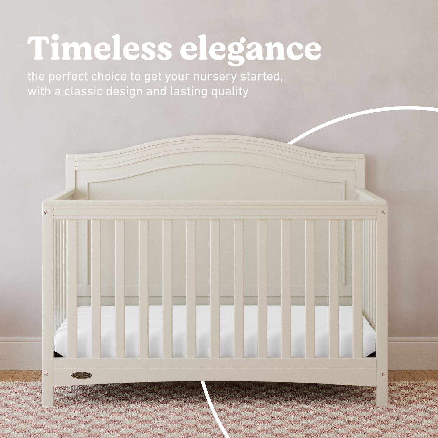 Graco Paris 4-in-1 Convertible Crib - Frosted Oak