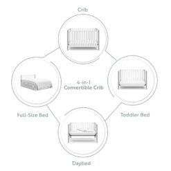 Storkcraft Modern Pacific 4-In-1 Convertible Crib