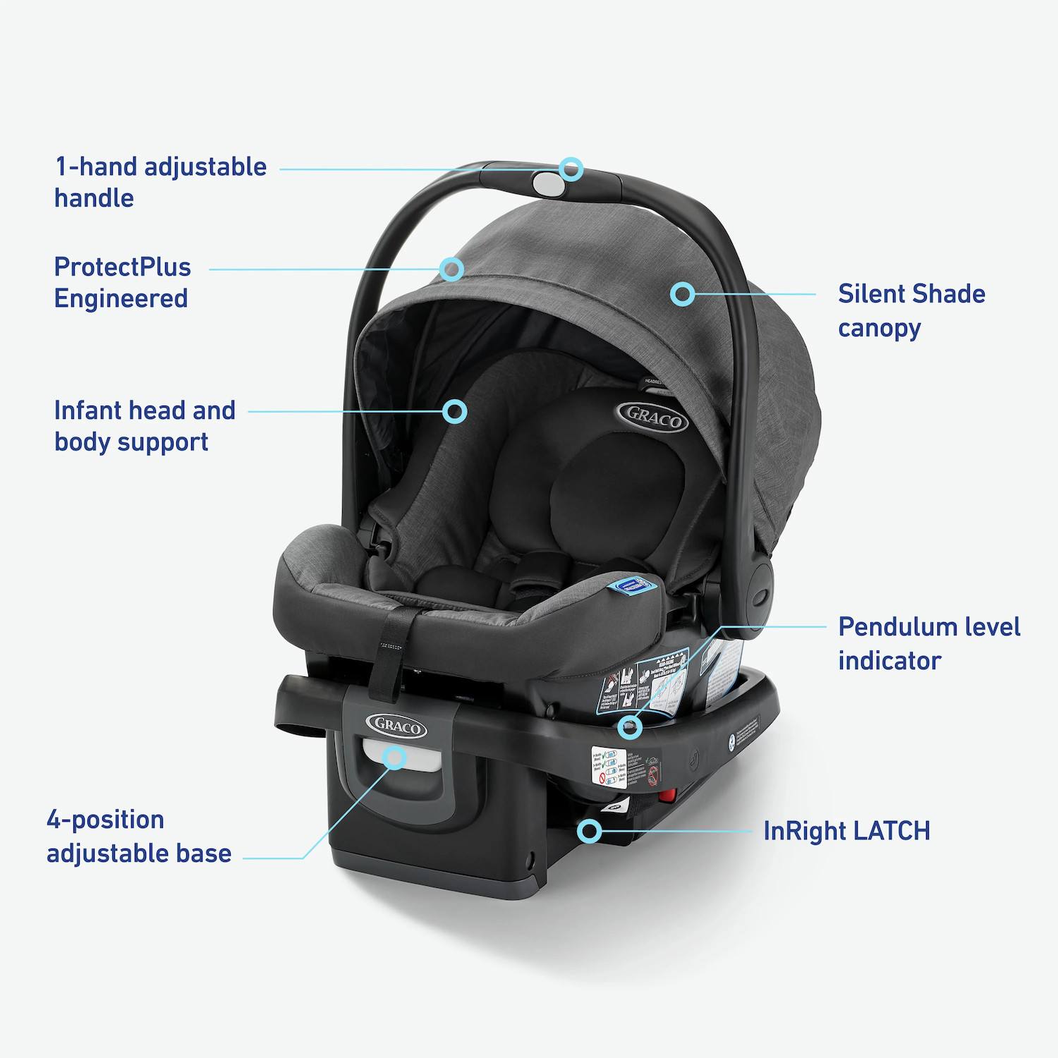Graco SnugRide 35 DLX Infant Car Seat & Base with Load Leg Technology