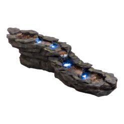 Alpine Corporation 19-in H Resin Tiered Outdoor Fountain Pump Included