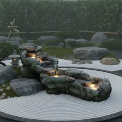 Teamson Home 20.5-in H Resin Electric Powered Rock Outdoor Fountain Pump Included