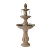 XBrand 51-in H Resin Electric Powered Tiered Outdoor Fountain Pump Included