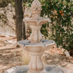 XBrand 51-in H Resin Electric Powered Tiered Outdoor Fountain Pump Included