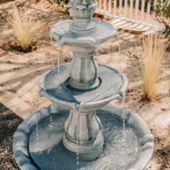 XBrand 51-in H Resin Electric Powered Tiered Outdoor Fountain Pump Included