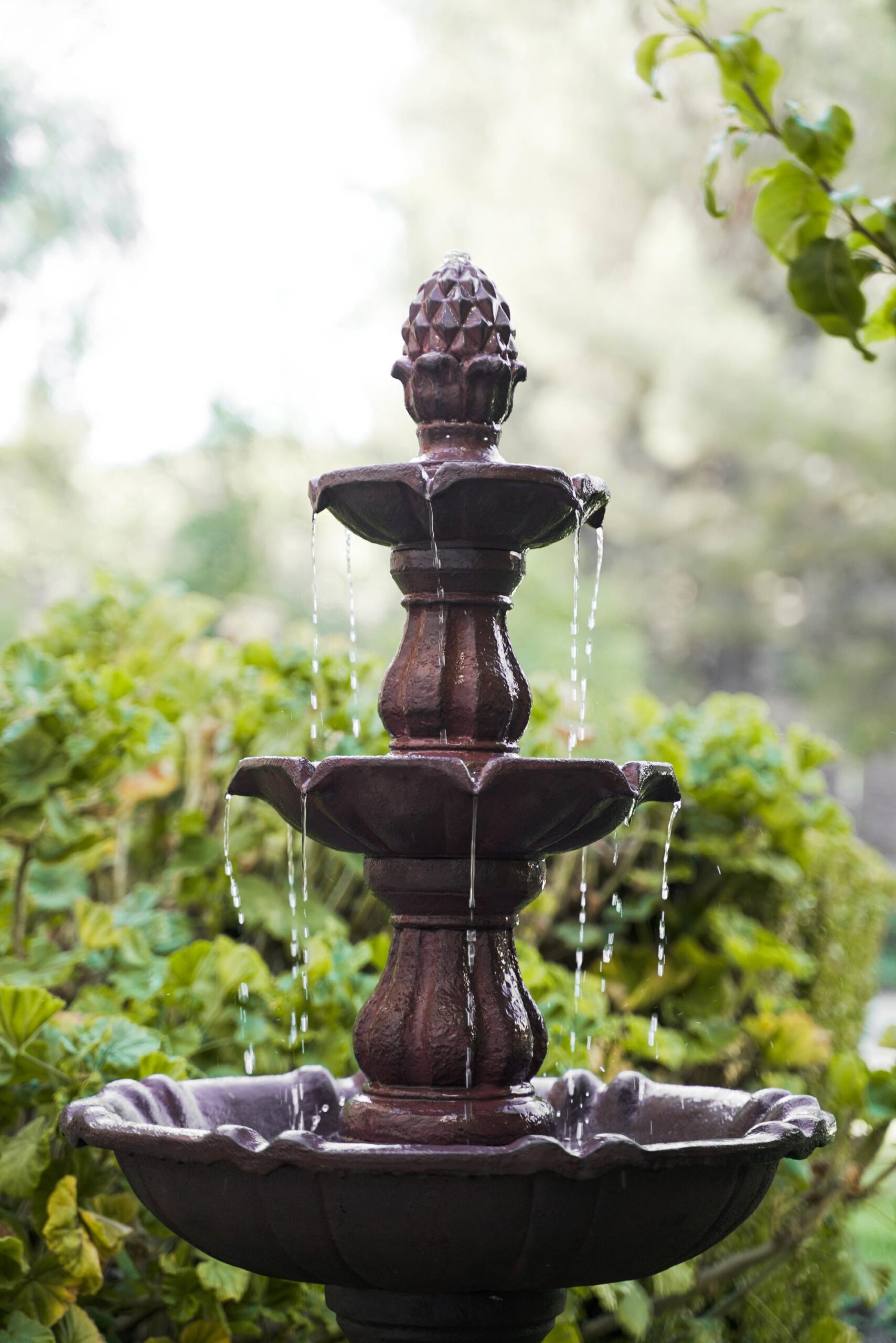 XBrand 51-in H Resin Electric Powered Tiered Outdoor Fountain Pump Included