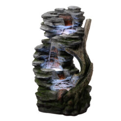 Teamson Home 32.28-in H Resin Electric Powered Tiered Outdoor Fountain Pump Included