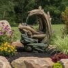 Teamson Home 32.3-in H Resin Electric Powered Rock Outdoor Fountain Pump Included