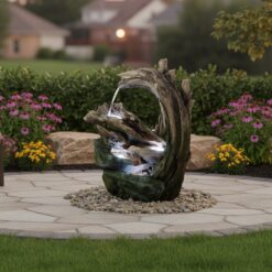 Teamson Home 32.3-in H Resin Electric Powered Rock Outdoor Fountain Pump Included