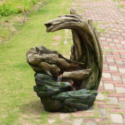 Teamson Home 32.3-in H Resin Electric Powered Rock Outdoor Fountain Pump Included