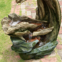 Teamson Home 32.3-in H Resin Electric Powered Rock Outdoor Fountain Pump Included
